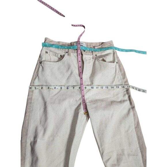 Reformation Cynthia tonal reworked high rise straight jeans 26 - Picture 4 of 11